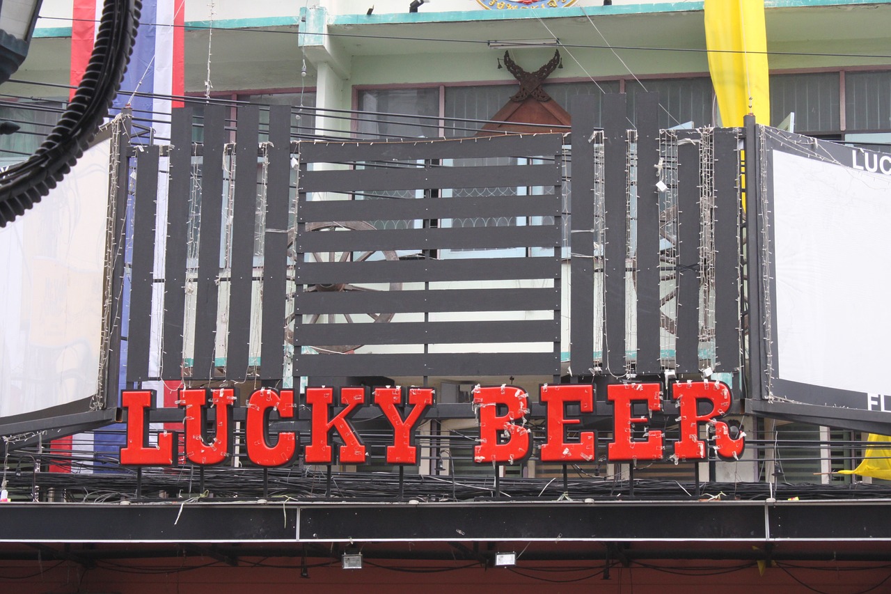 lucky beer pub bangkok free photo