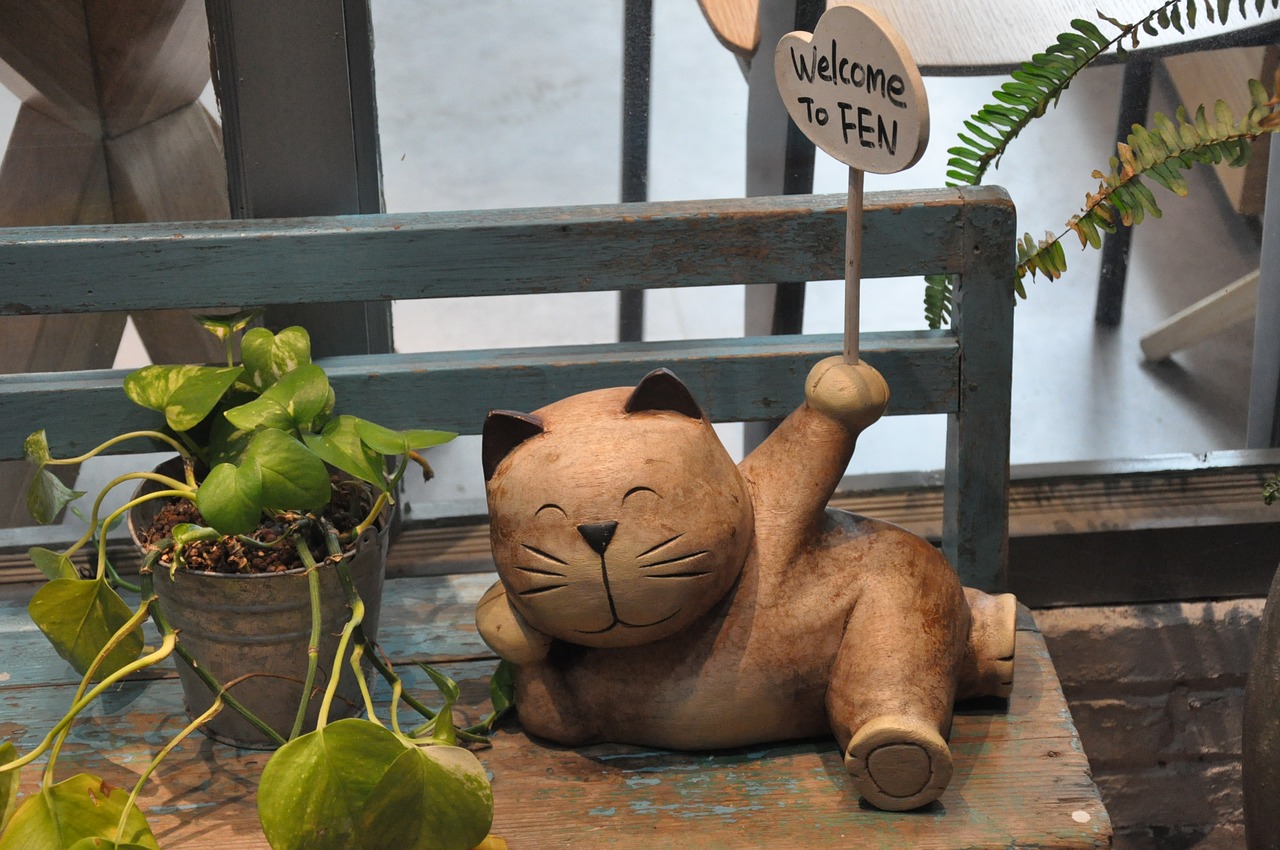 lucky cat gulangyu island cute free photo