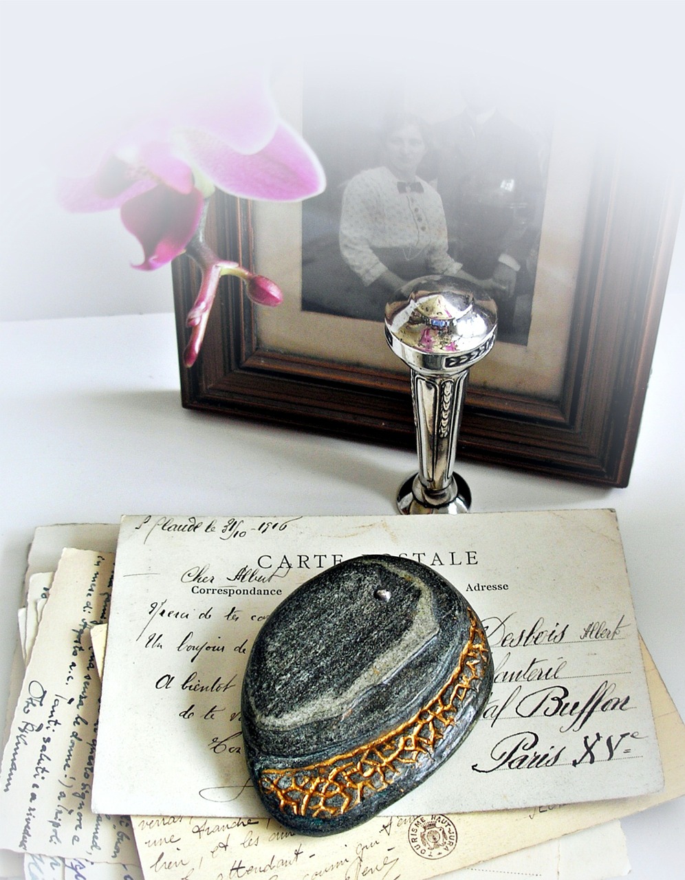 lucky stone paperweight leave free photo