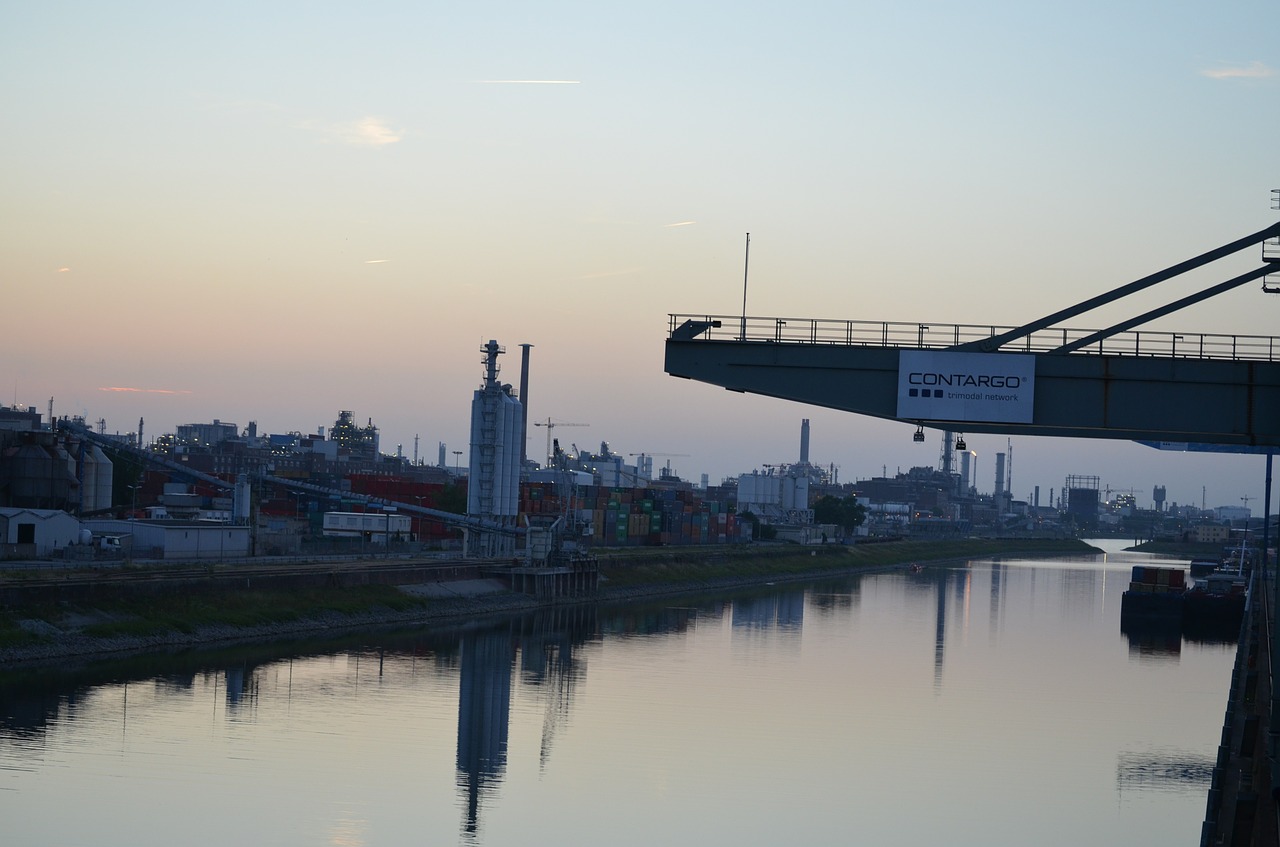 ludwigshafen rhine port free photo