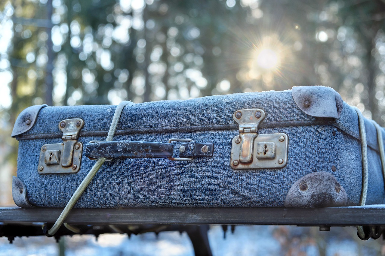 luggage cardboard suitcase worn free photo