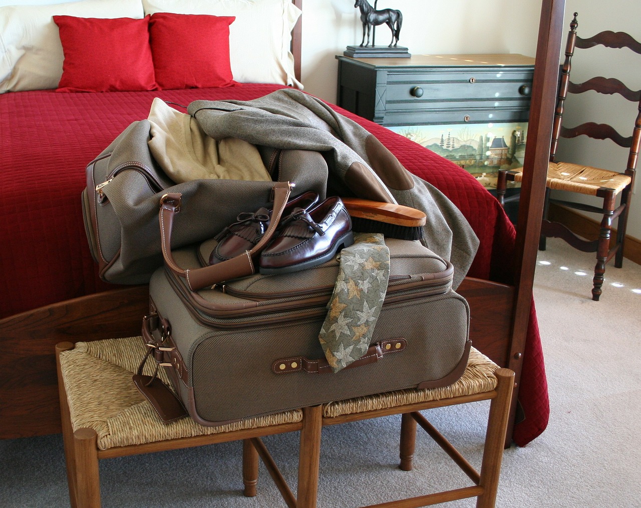 luggage suitcase shoes free photo