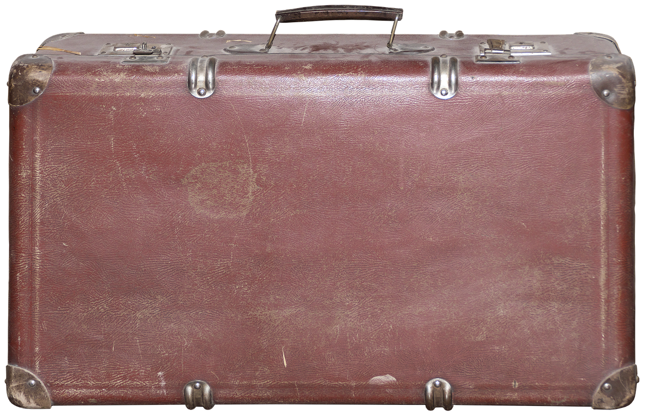 luggage  old suitcase  leather suitcase free photo