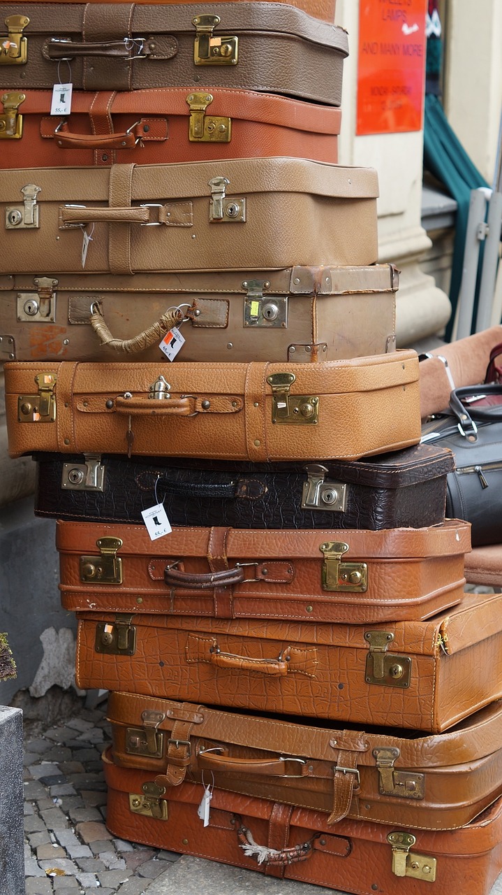 luggage flea market sale free photo