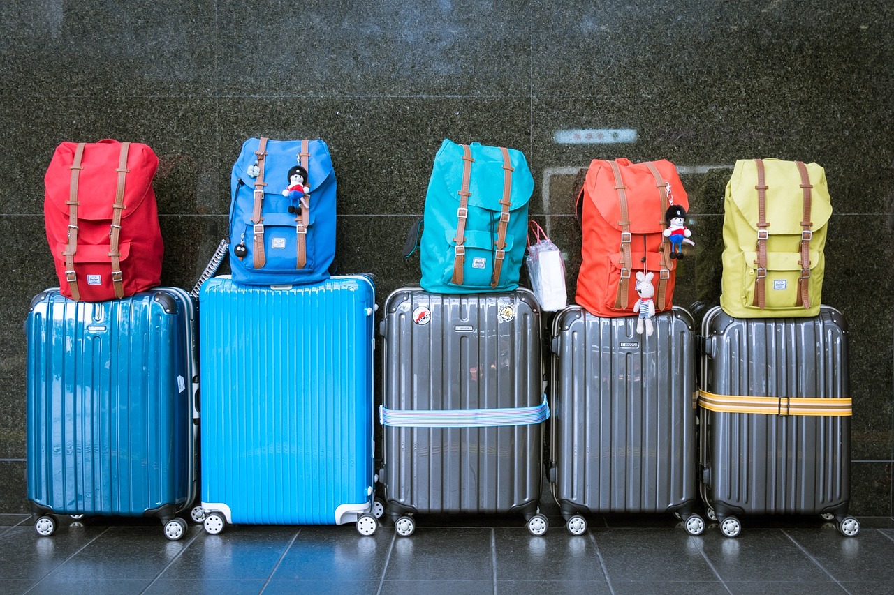 luggage suitcases baggage free photo
