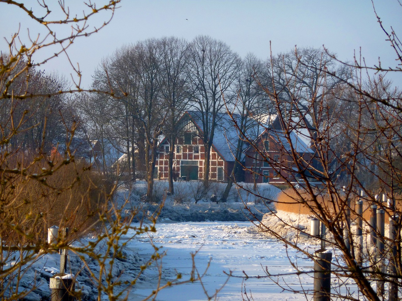 lühe wintry ice free photo