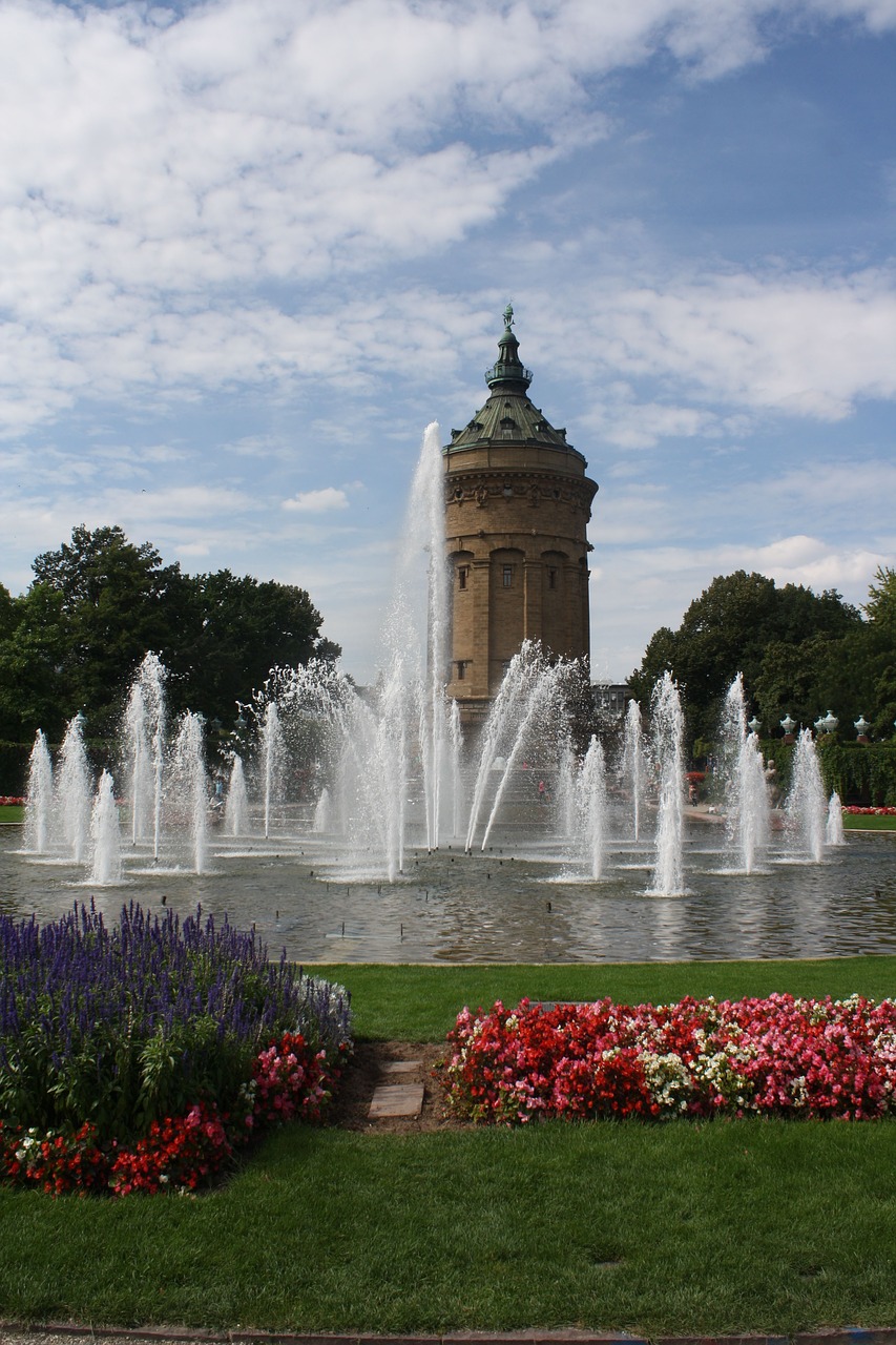 luise garden mannheim water art free photo