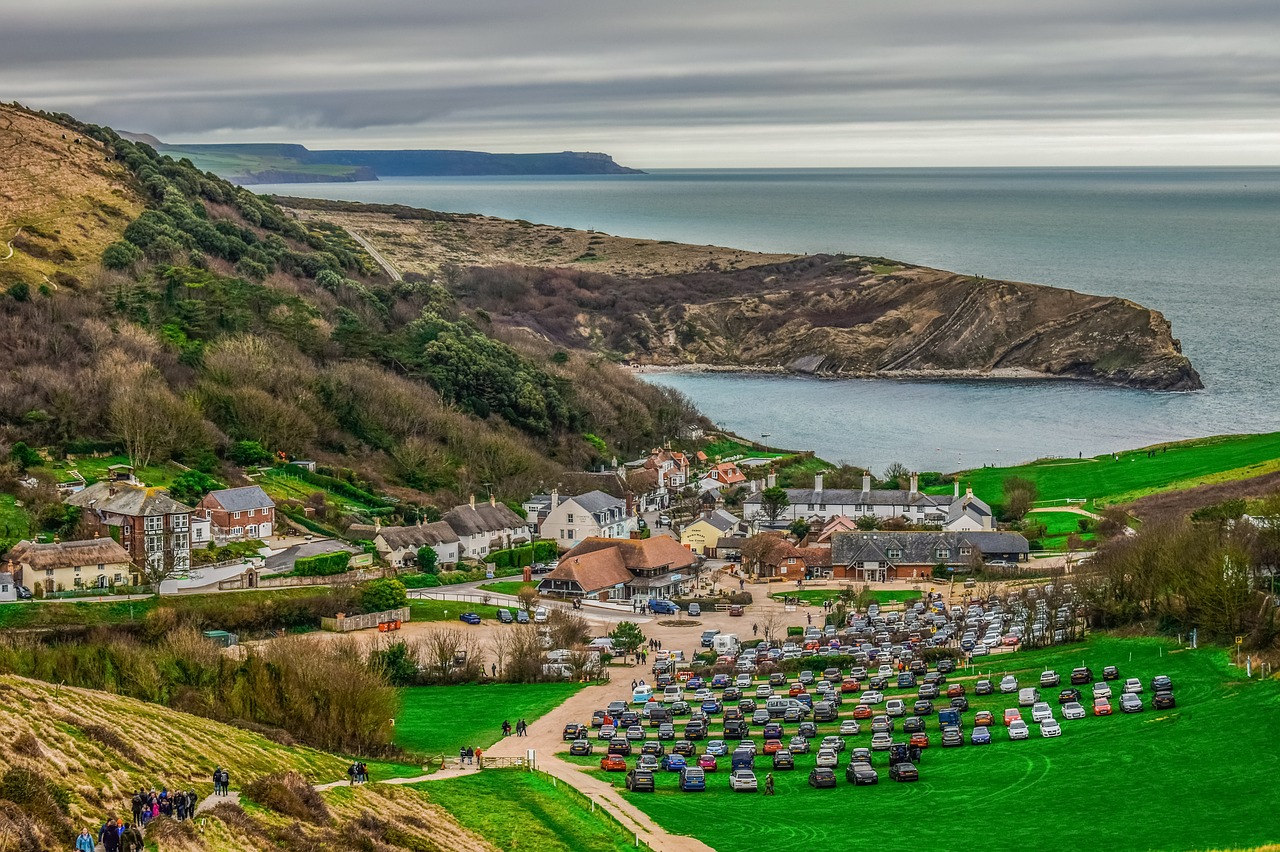 lulworth cove  landscape  village free photo