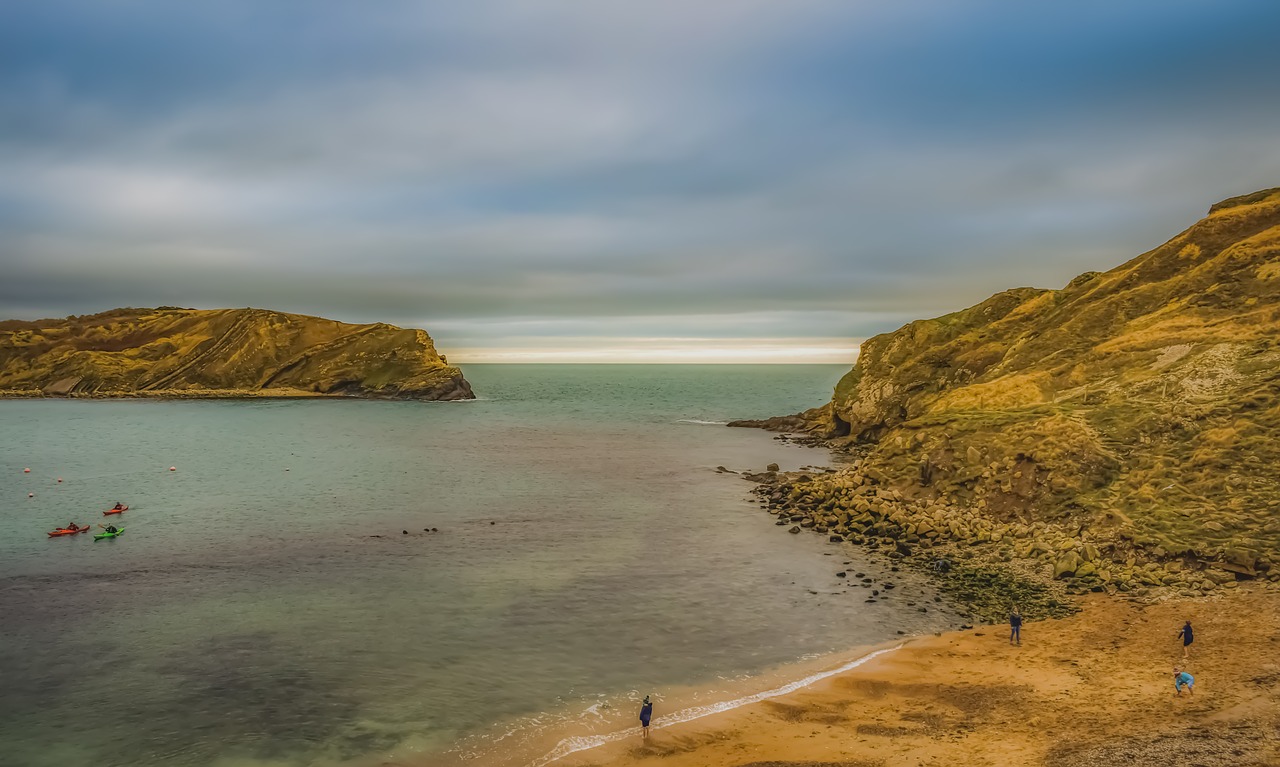 lulworth cove  landscape  beach free photo