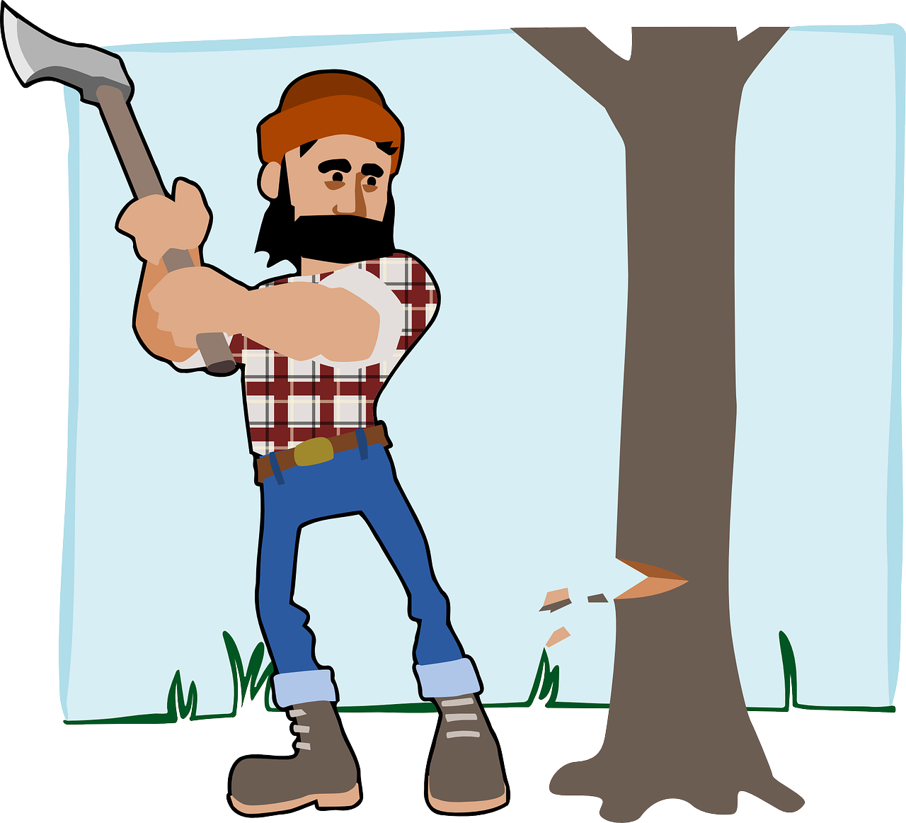 lumber lumberjack axe free photo