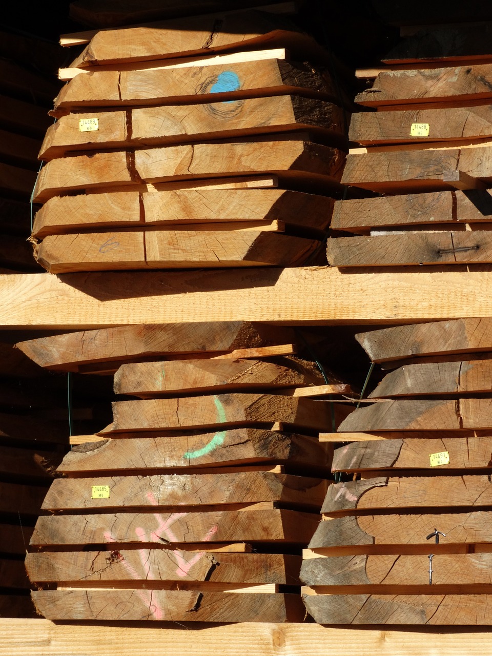 lumber wood panels sawmill free photo