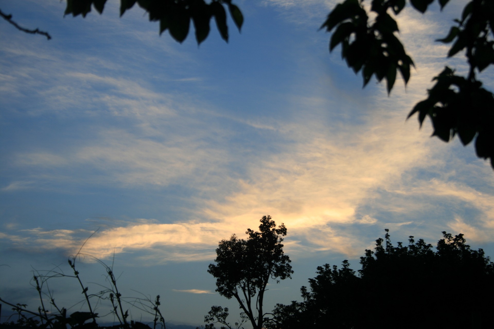 sunset clouds bright free photo