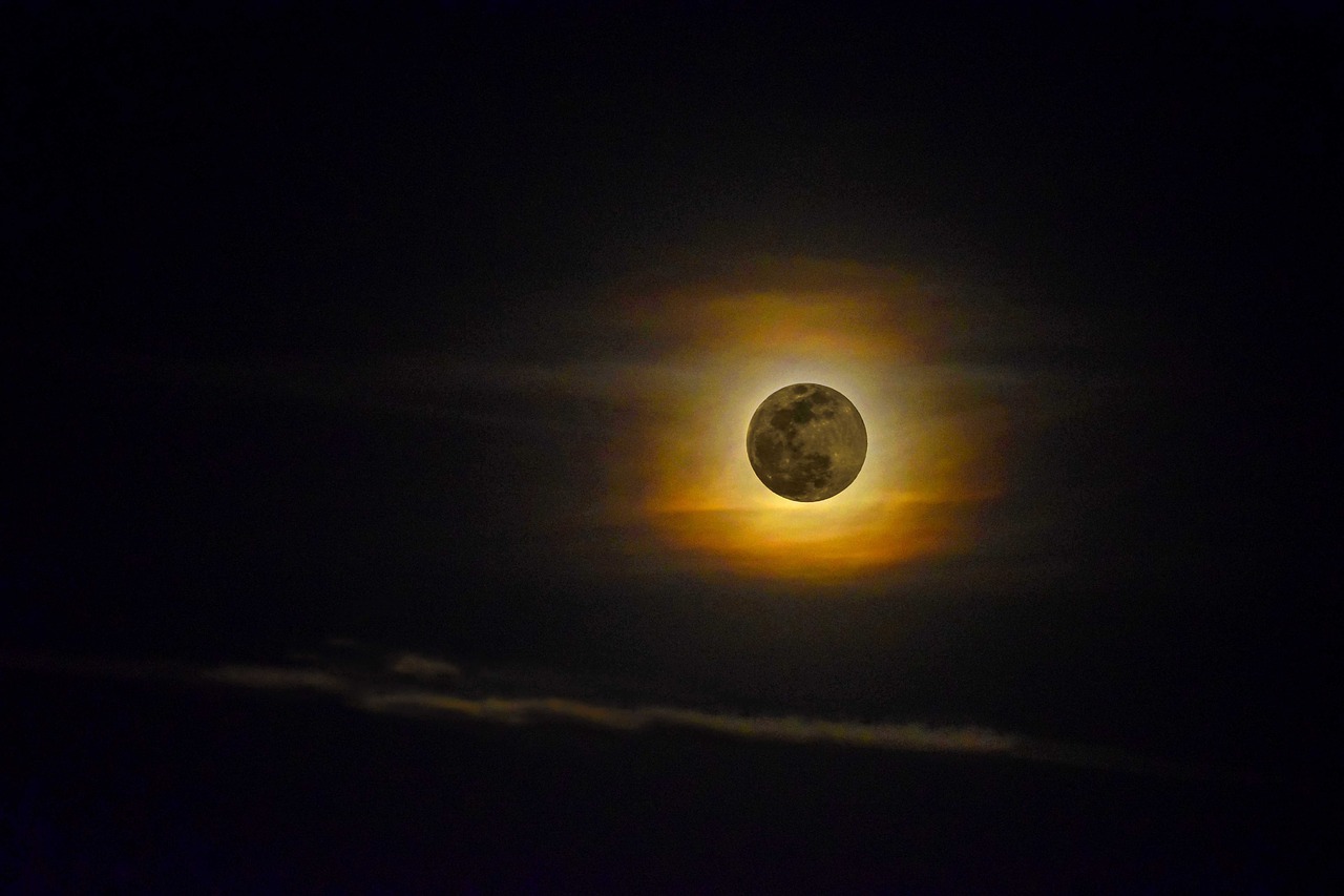 luna  full moon  perigee free photo
