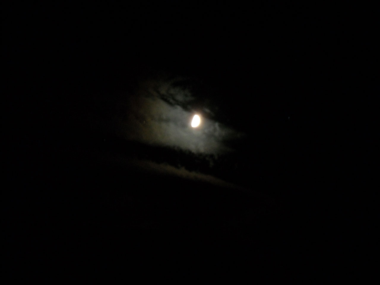 moon clouds night free photo