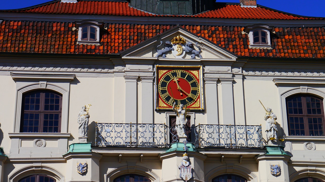 lüneburg town hall clock free photo