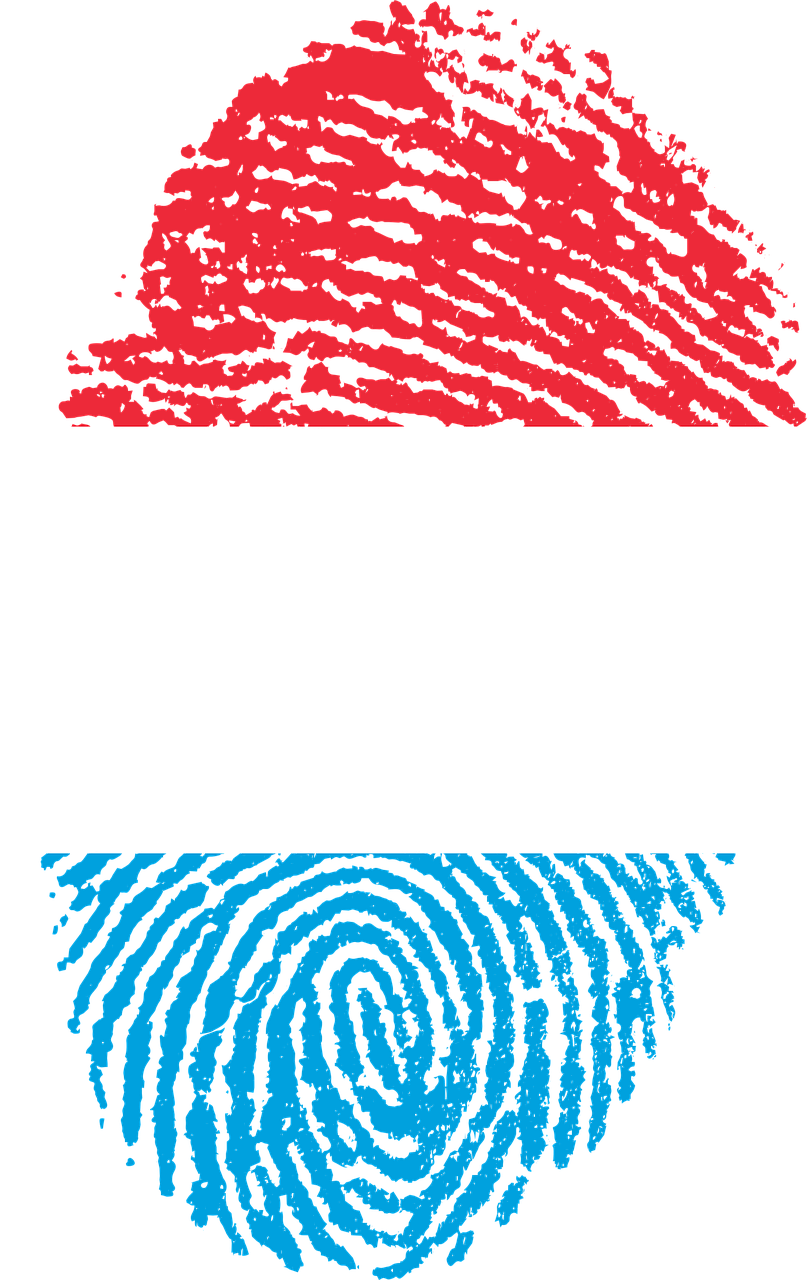 luxembourg flag fingerprint free photo
