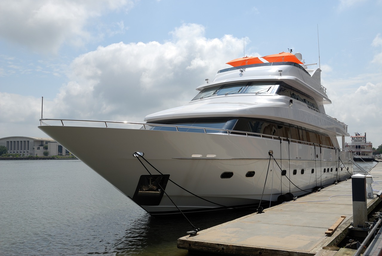 luxury yacht upscale dock free photo