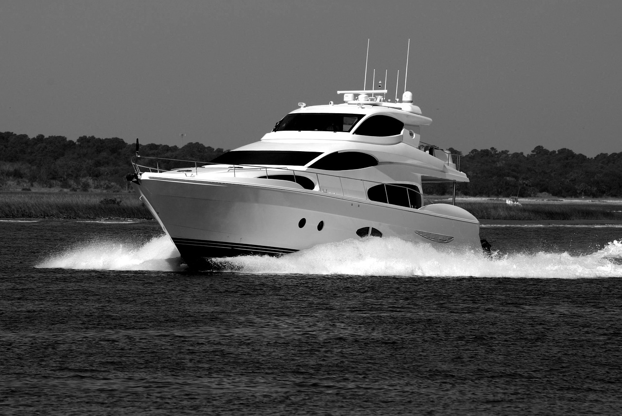 luxury yacht  cruising  river free photo