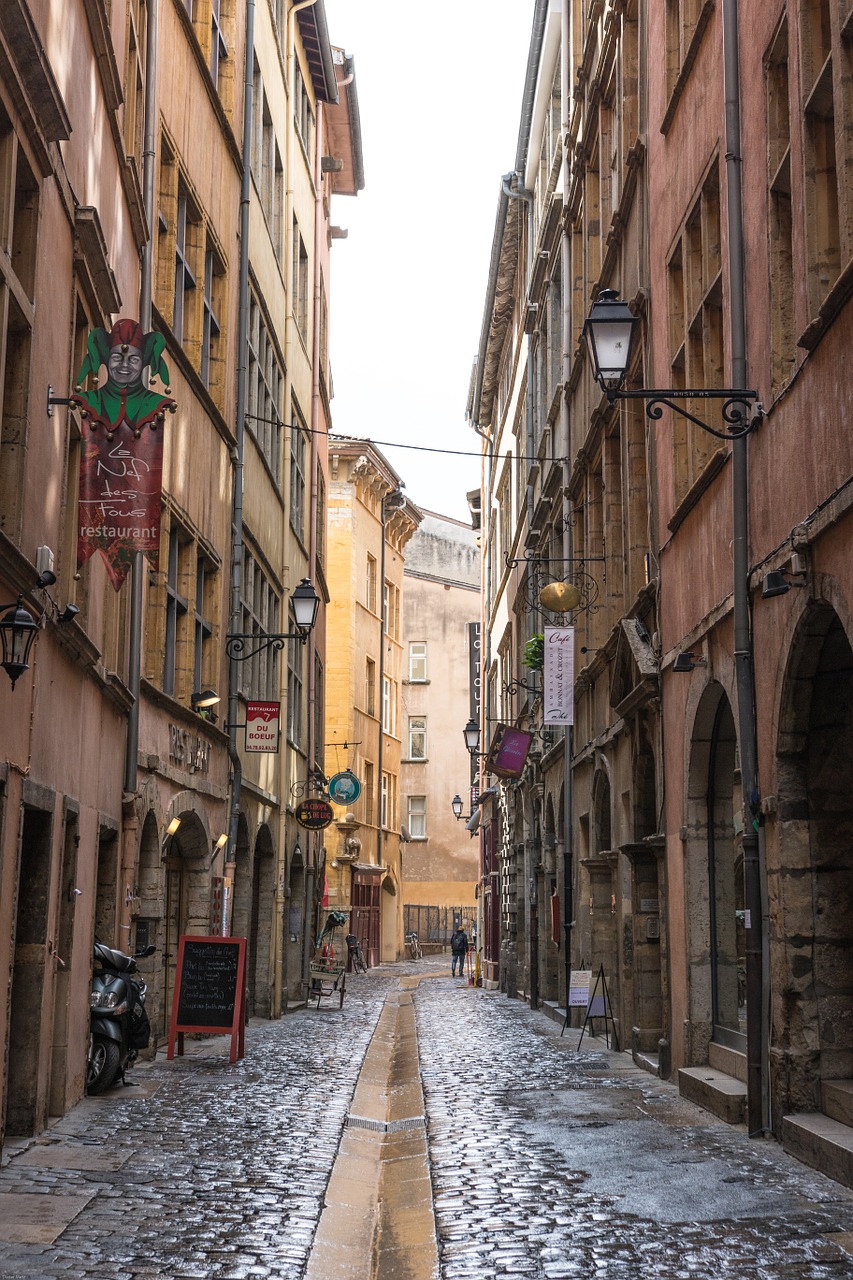 lyon france alley free photo