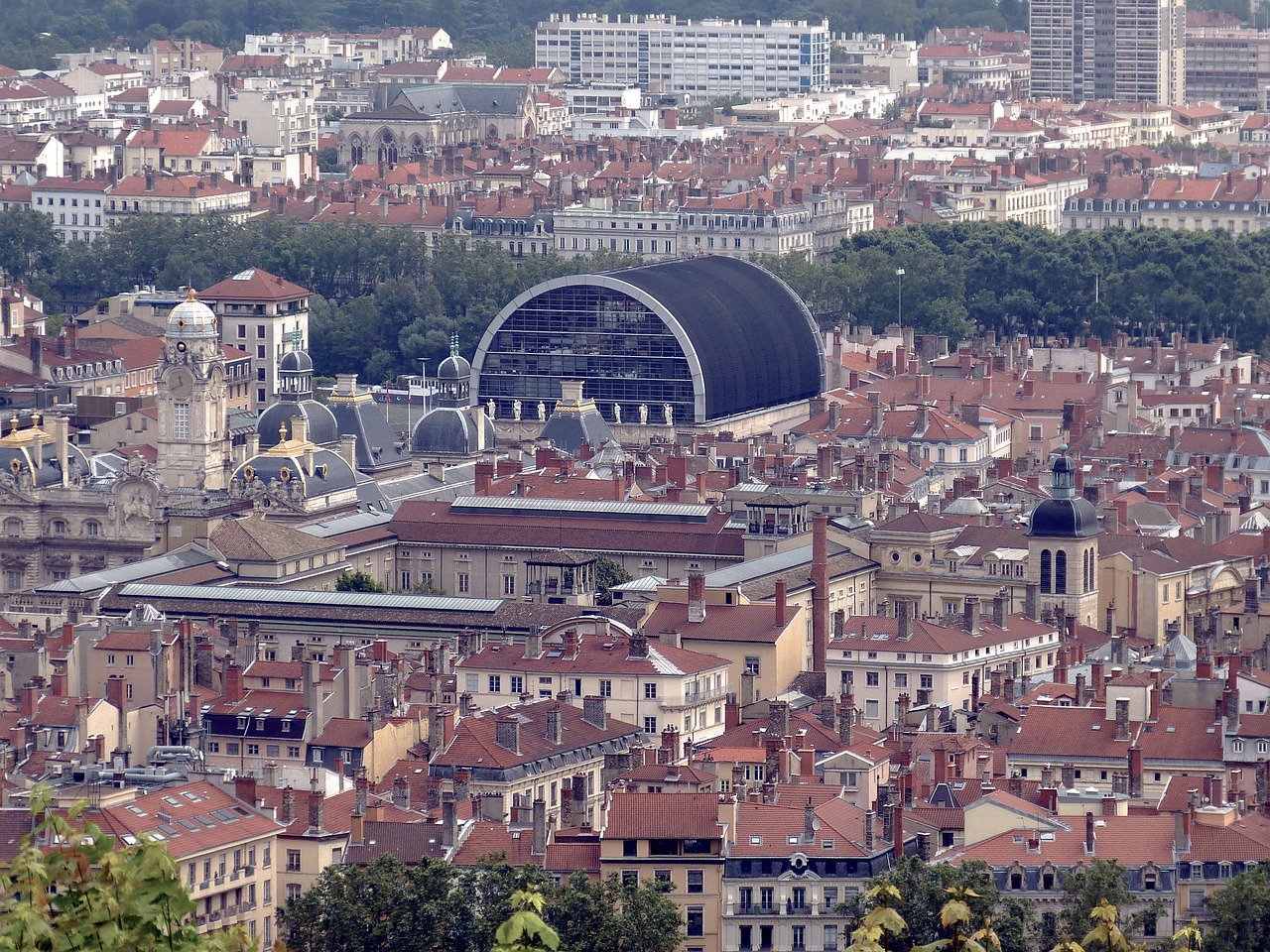 lyon france old town free photo