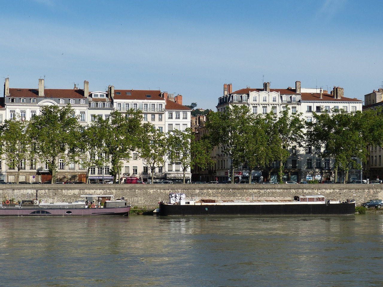 lyon rhône river free photo