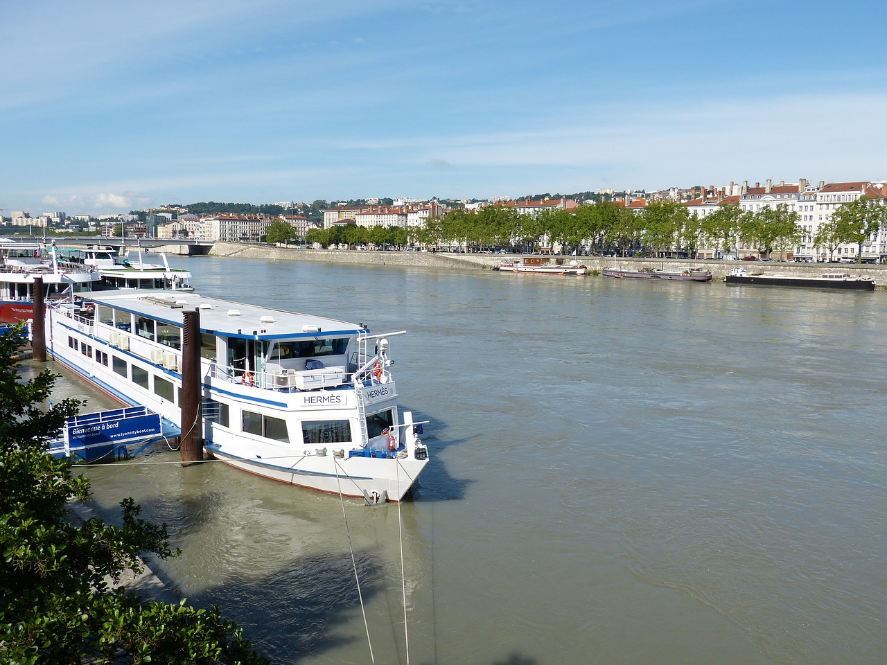 lyon rhône river free photo