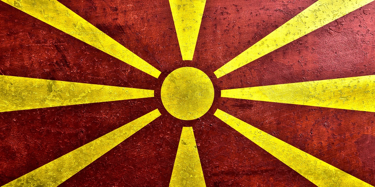 macedonia flag banner free photo