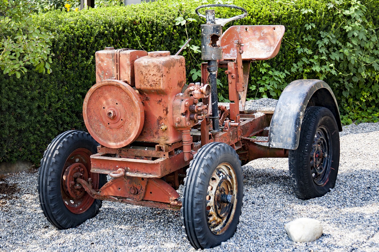 machine tractors ancient free photo