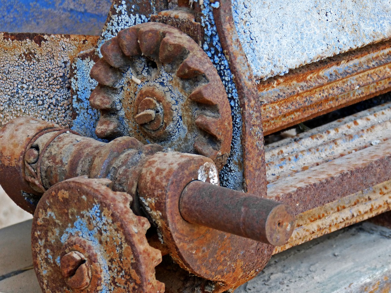 machine gears rusty free photo