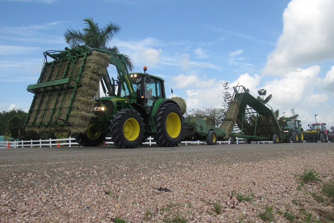 machine  tractor  bale free photo