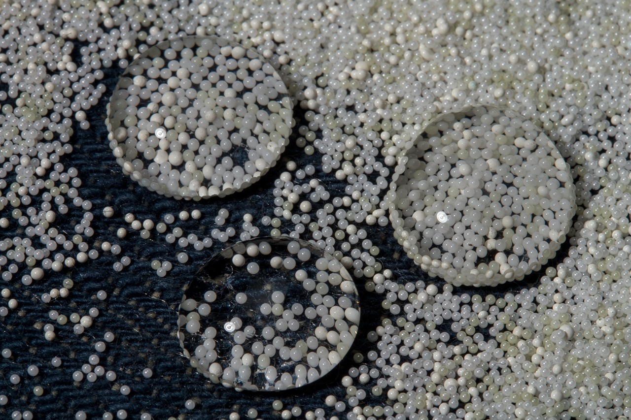 macro ceramic balls drop of water free photo