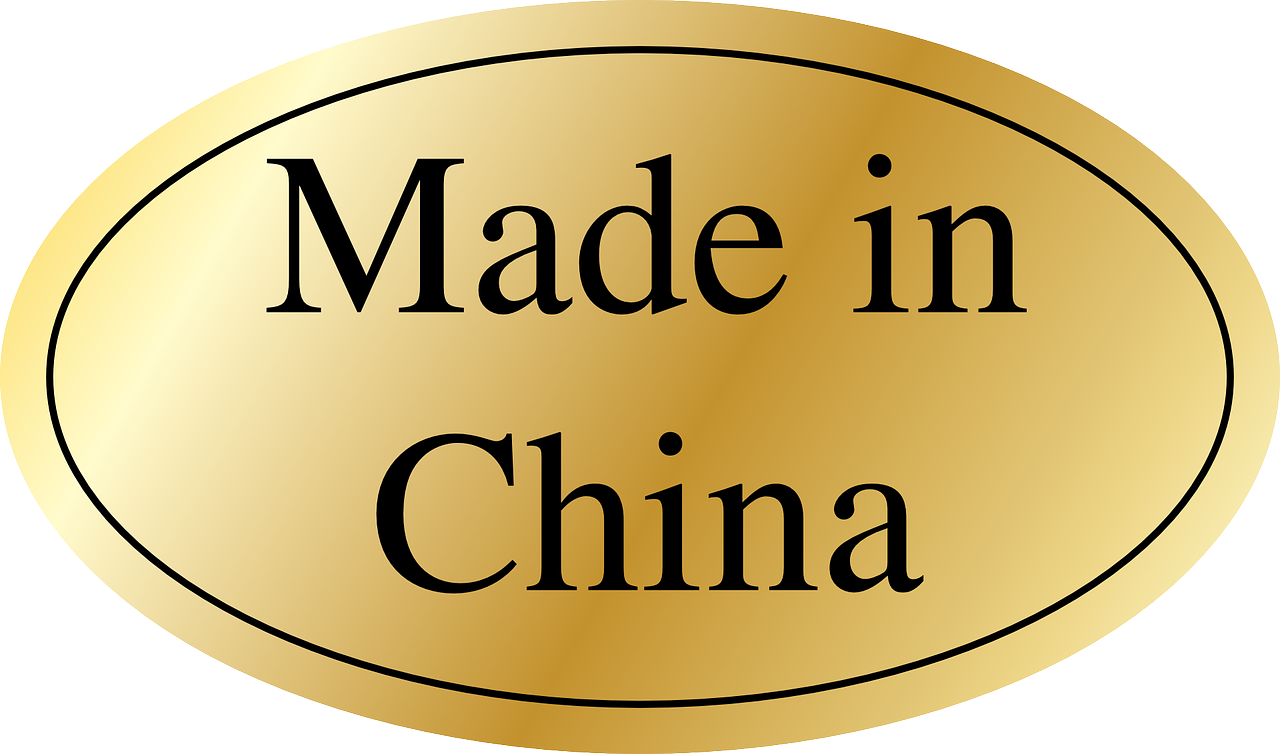 made in china label golden free photo