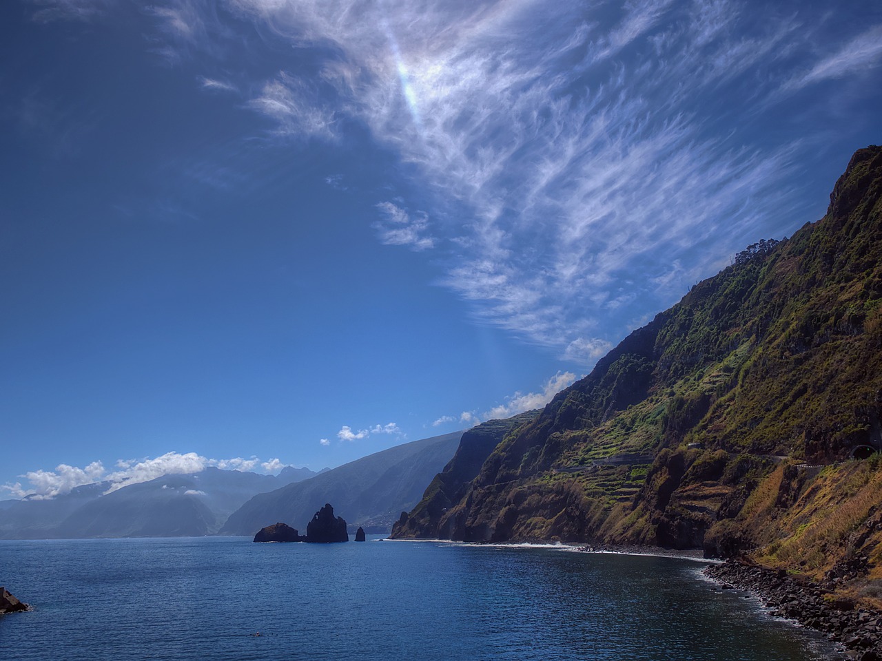 madeira coast rock free photo