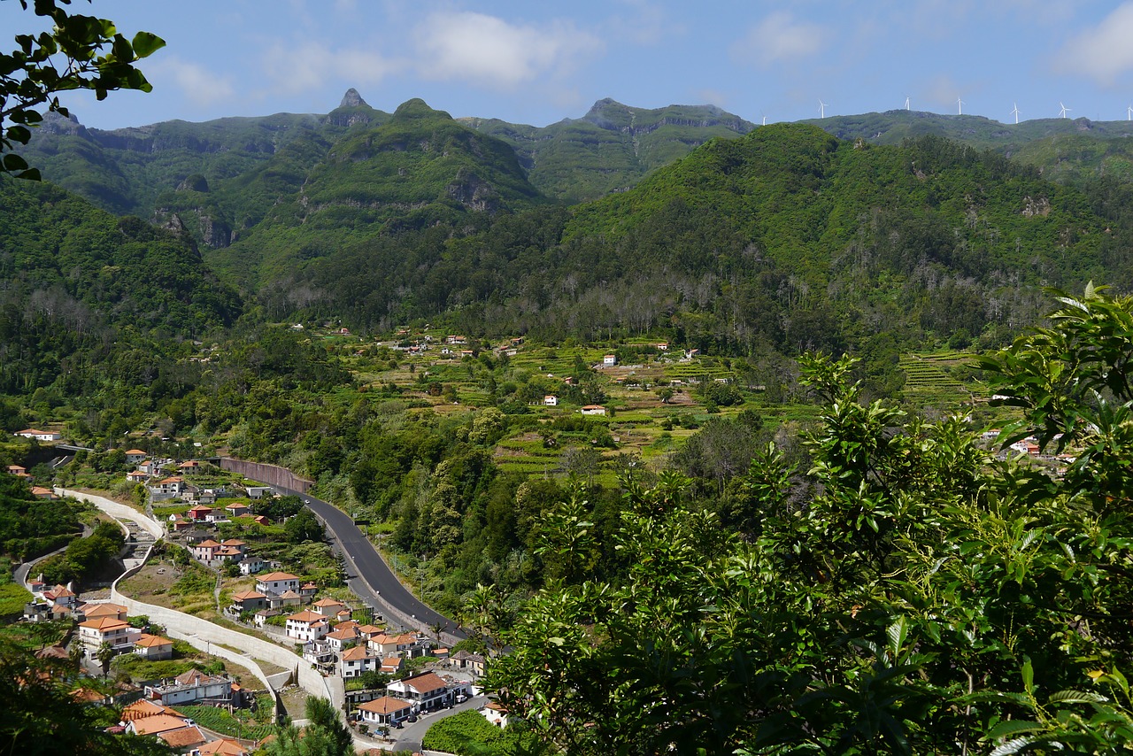 madeira mountains landscape free photo