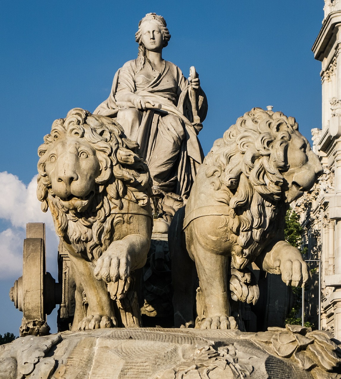 madrid lions stone free photo