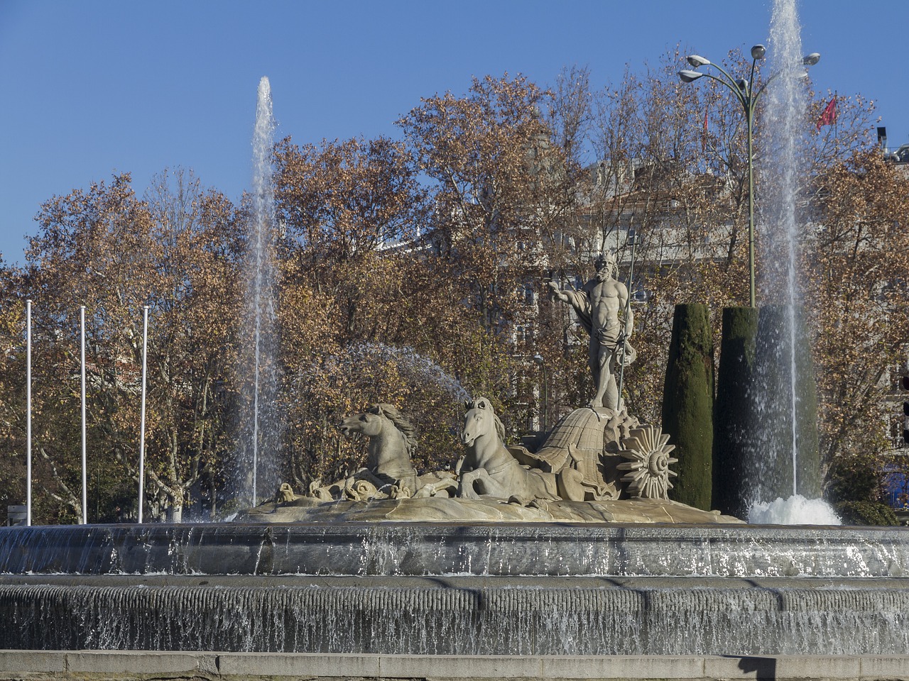 madrid neptune fountain sources free photo