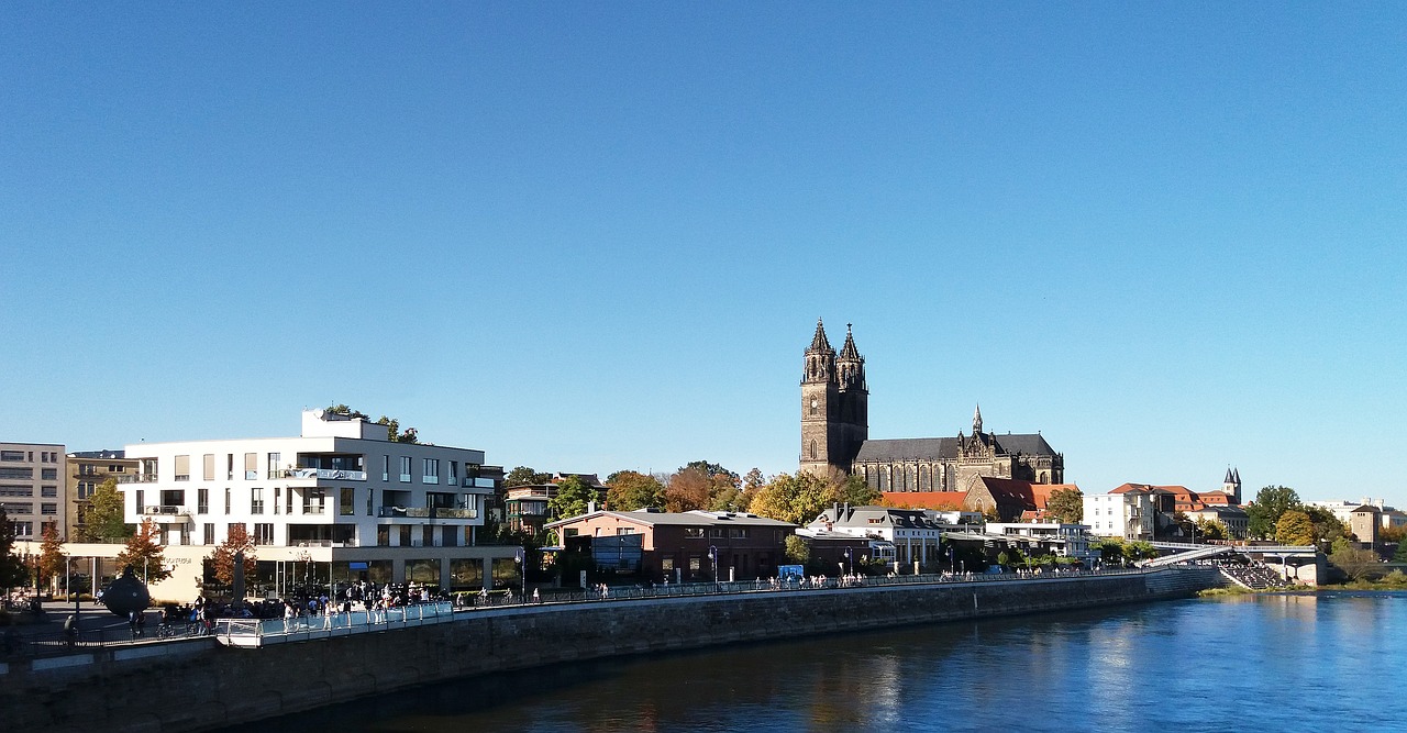 magdeburg city elbe free photo