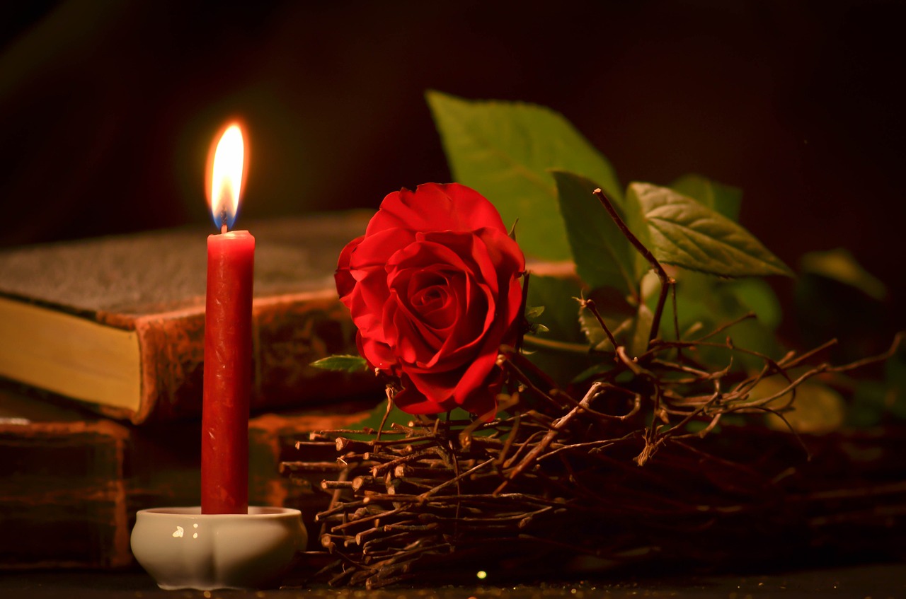 magic candle rosa free photo