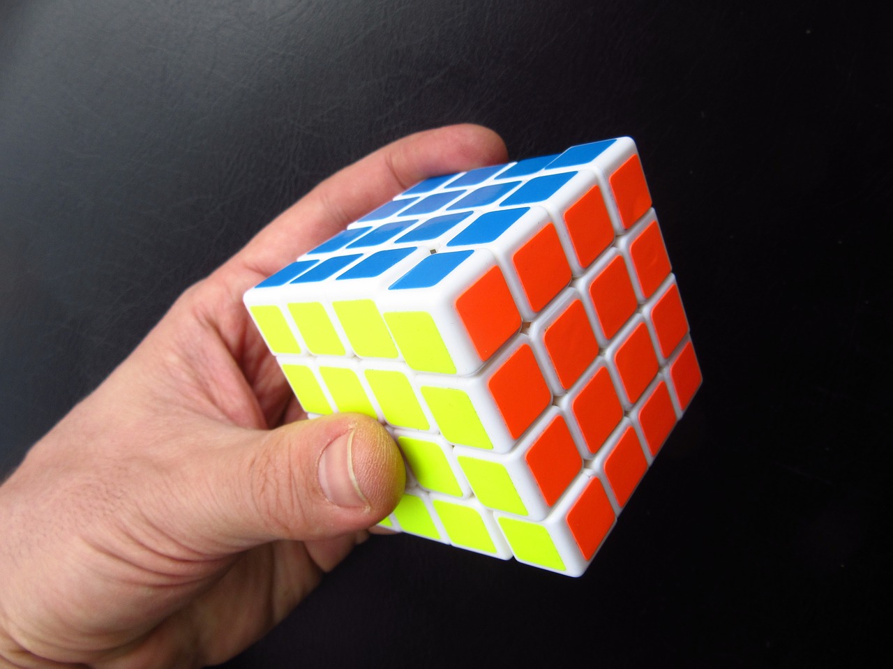 magic cube hand puzzle free photo