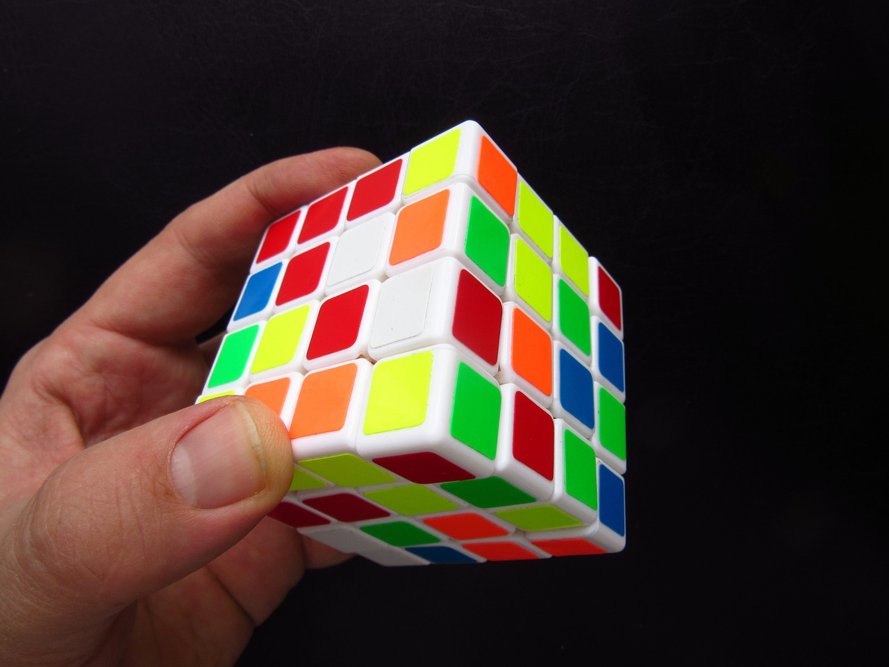 magic cube hand puzzle free photo