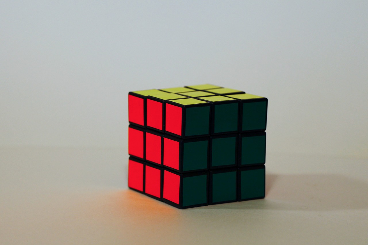 magic cube rotary puzzle colorful free photo