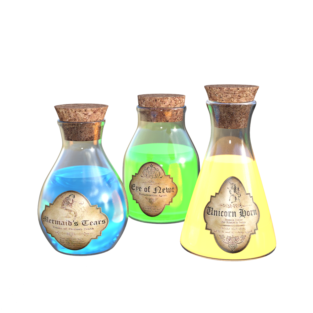 magic potion bottles cork free photo