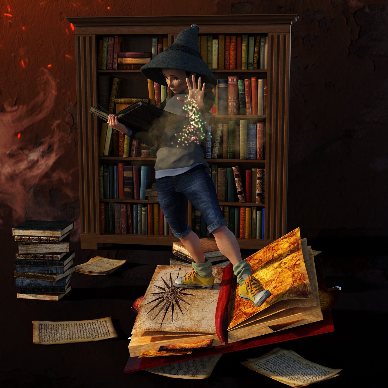 magician  magic book  conjure free photo