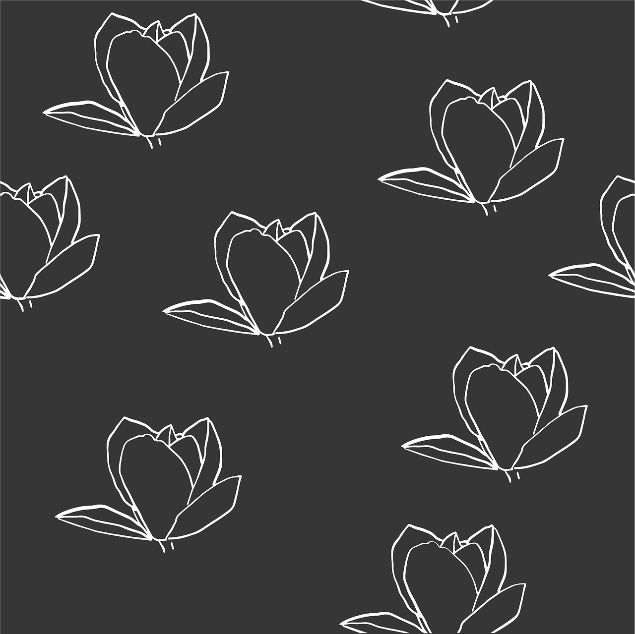 magnolia seamless pattern free photo