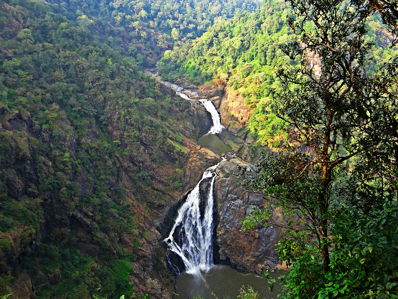 magod falls western ghats water fall free photo