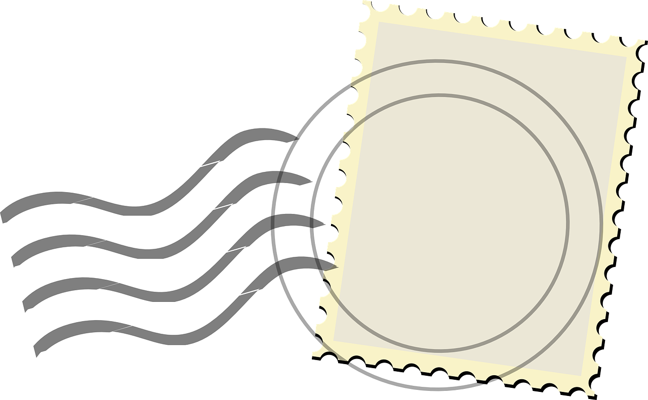 mail stamp template free photo