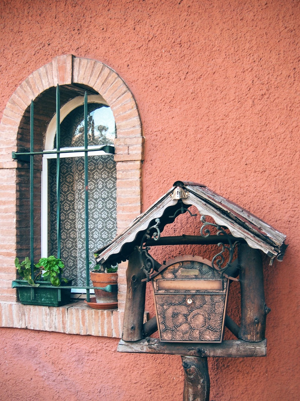 mailbox window red free photo