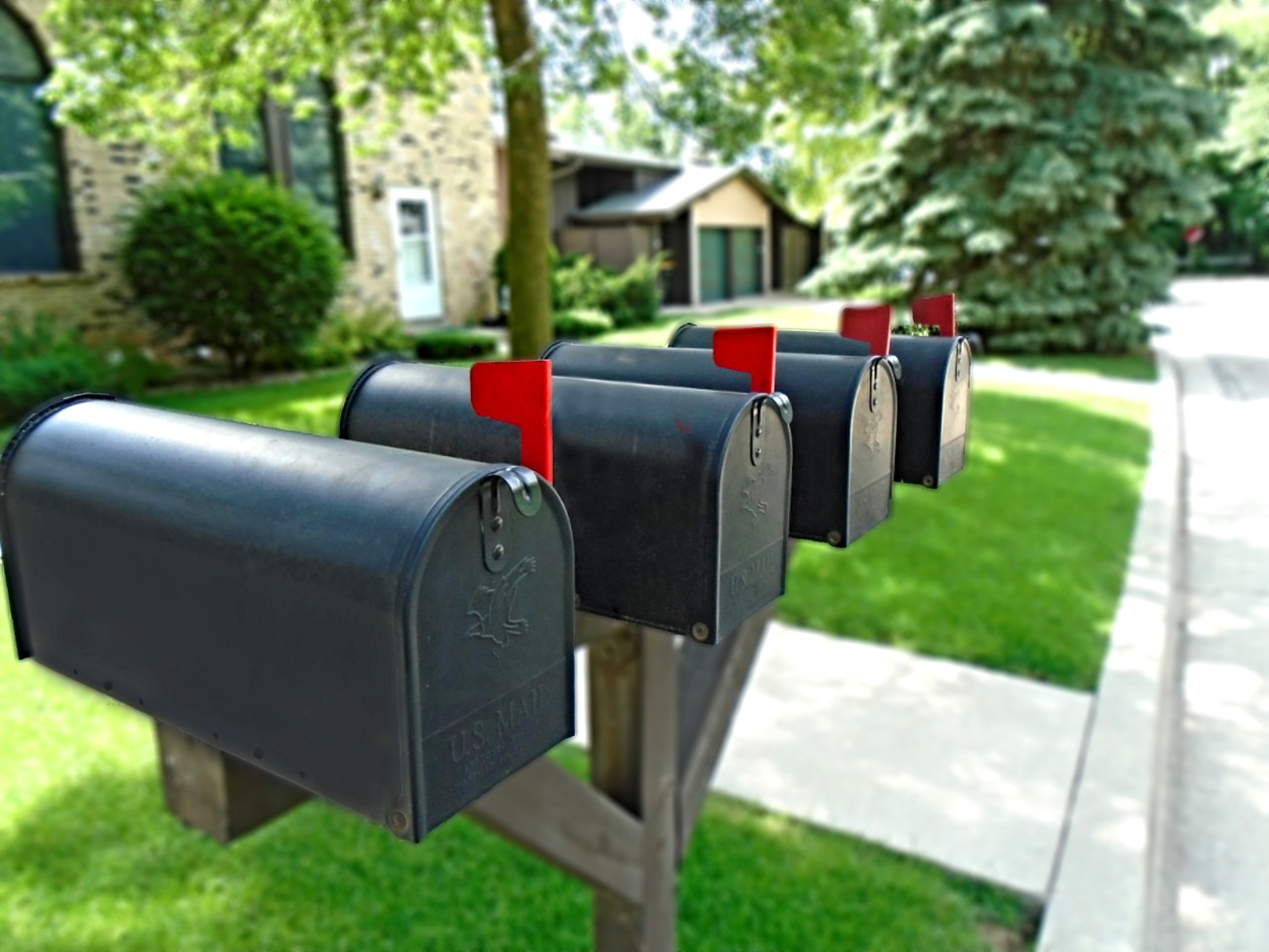 mailbox letterbox flag free photo