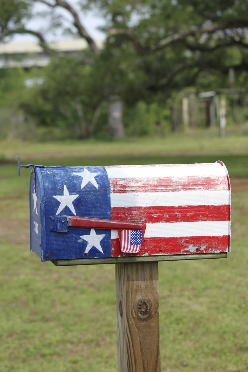 mailbox letterbox patriotic free photo