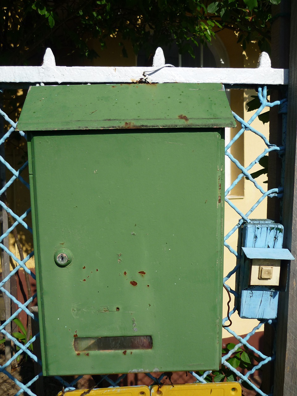 mailbox green old free photo